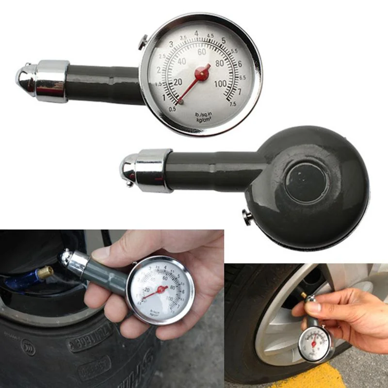 Tire Pressure Metal Car Gauge AUTO Air Pressure Meter Tester Diagnostic Tool for Jeep Bmw Fiat VW Ford Audi Honda Toyota thumbnail 3