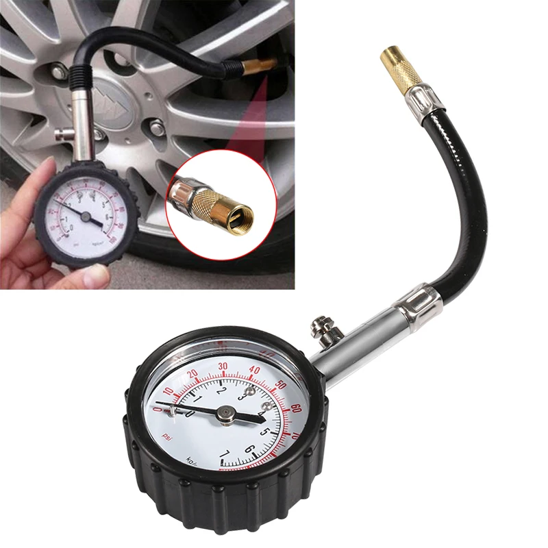 Tire Pressure 0-100PSI Long Tube Gauge Meter High-Precision Tyre Air Tester for Car Motorcycle Monitoring System thumbnail 4