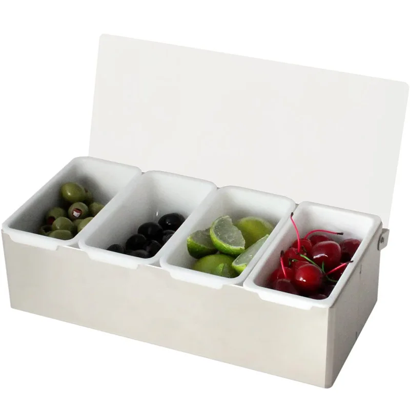 Stainless Steel Condiment Dispenser with 6 Compartments thumbnail 2