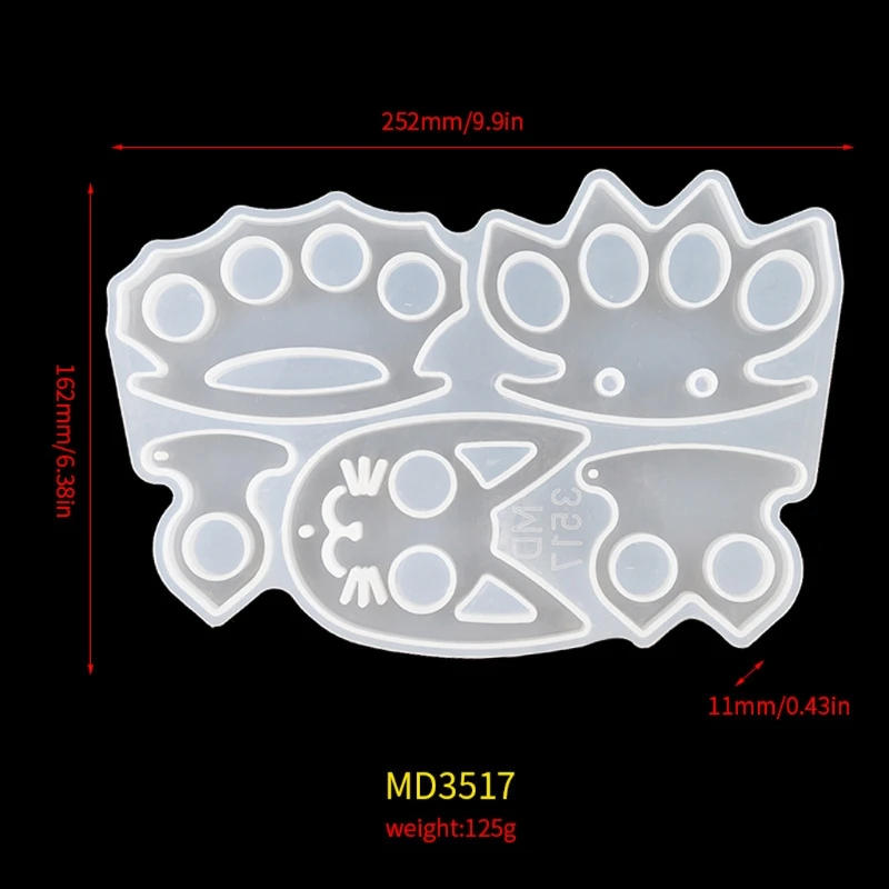 Self-Defense Finger Keychain Mold Epoxy Resin Mold Anti-Wolf Knuckles Keyring Resin Silicone Mould Jewelry Tool Handmade thumbnail 4