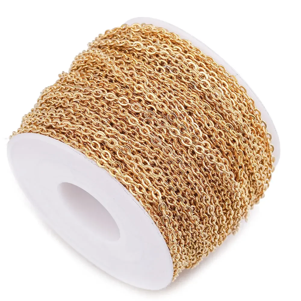 2m Stainless Steel Chain for Jewelry Making Supplies Cable Rose Gold Silver Chains Necklace for Diy Jewelry Findings Wholesale thumbnail 6