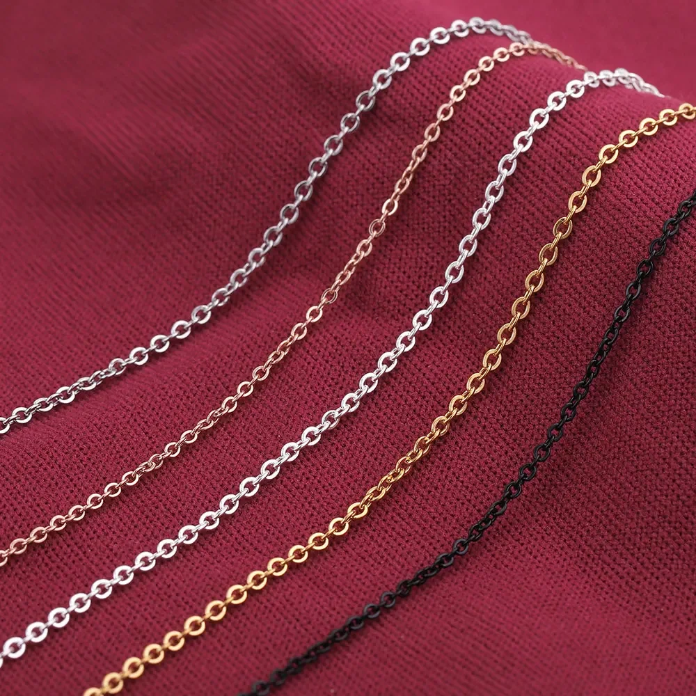 2m Stainless Steel Chain for Jewelry Making Supplies Cable Rose Gold Silver Chains Necklace for Diy Jewelry Findings Wholesale thumbnail 4