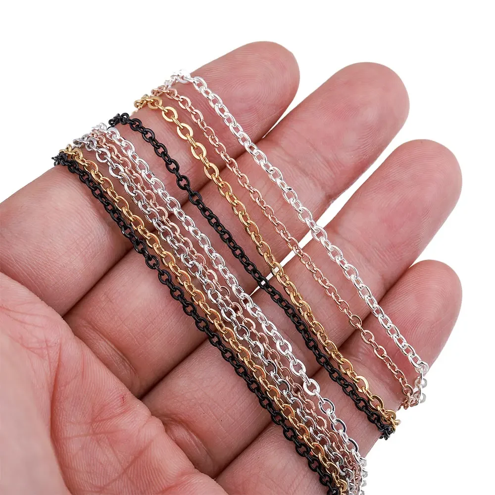 2m Stainless Steel Chain for Jewelry Making Supplies Cable Rose Gold Silver Chains Necklace for Diy Jewelry Findings Wholesale thumbnail 3