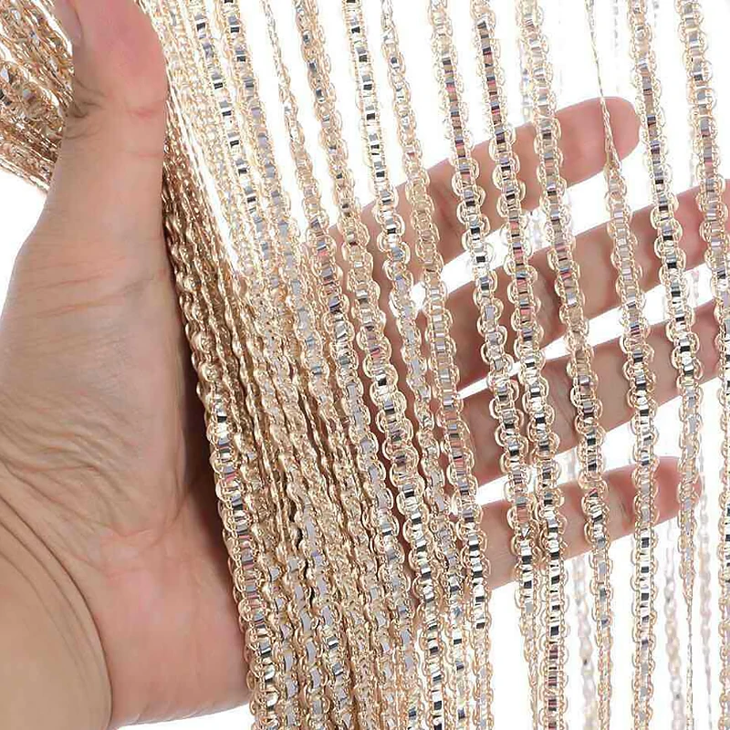 String Curtain Flash Line Shiny Tassel String Door Curtain Window Room Divider Valance Door Treatment Home Decor cortinas