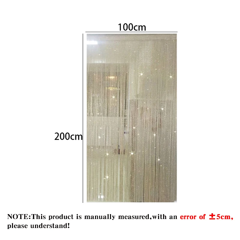 String Curtain Flash Line Shiny Tassel String Door Curtain Window Room Divider Valance Door Treatment Home Decor cortinas thumbnail 6