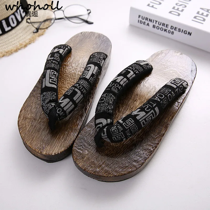 WHOHOLL Geta Anime Anime Cosplay Costumes Japanese Geta Sandals Summer Sandals Men Flat Wooden Shoes Clogs Slippers Flip-flops thumbnail 4