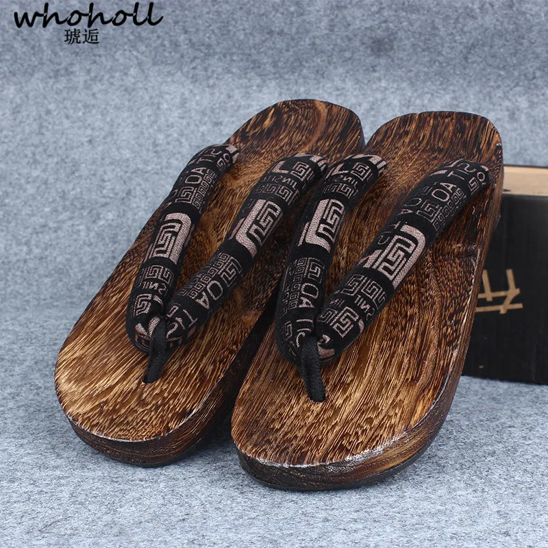 WHOHOLL Geta Anime Anime Cosplay Costumes Japanese Geta Sandals Summer Sandals Men Flat Wooden Shoes Clogs Slippers Flip-flops thumbnail 6