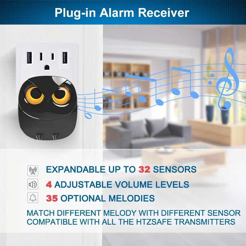 HTZSAFE Wireless Driveway Security Alarm Waterproof PIR Motion Detector Garage Welcome Burglar Alarm Secure System Patrol thumbnail 6