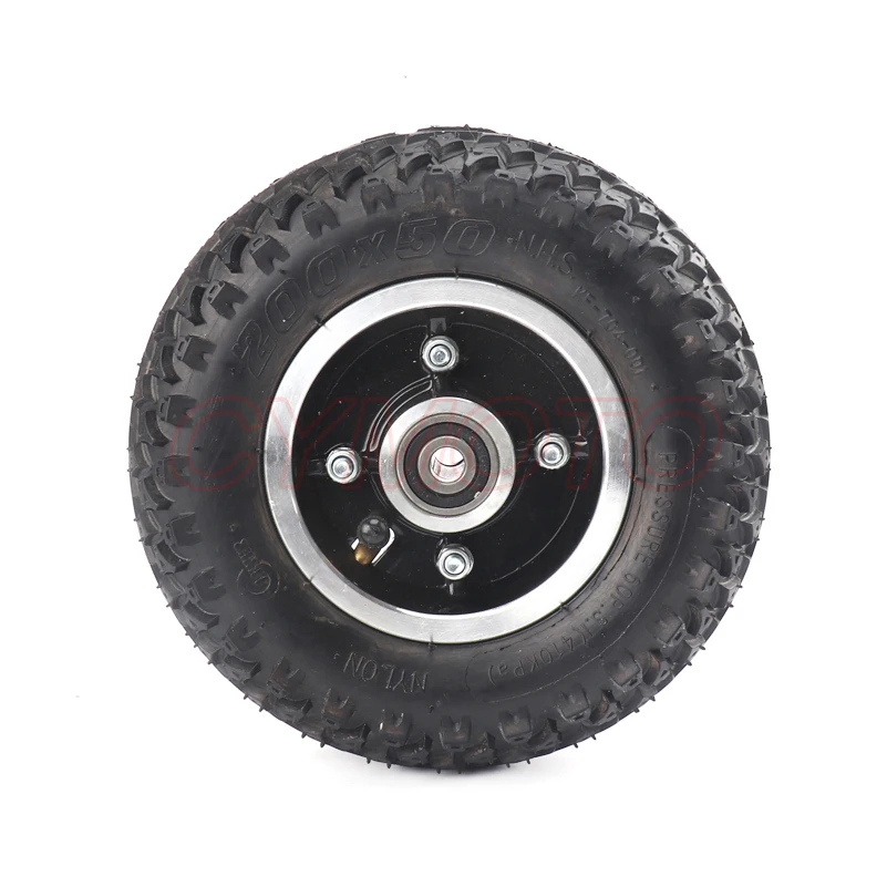 200x50 Front Wheel Tire 200*50 Inflatable 8 Inch Inner Outer Tyre with Alloy Rim for Electric Scooter Parts thumbnail 3