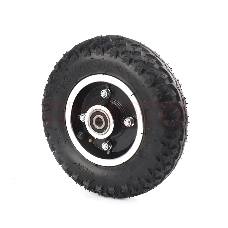 200x50 Front Wheel Tire 200*50 Inflatable 8 Inch Inner Outer Tyre with Alloy Rim for Electric Scooter Parts thumbnail 4