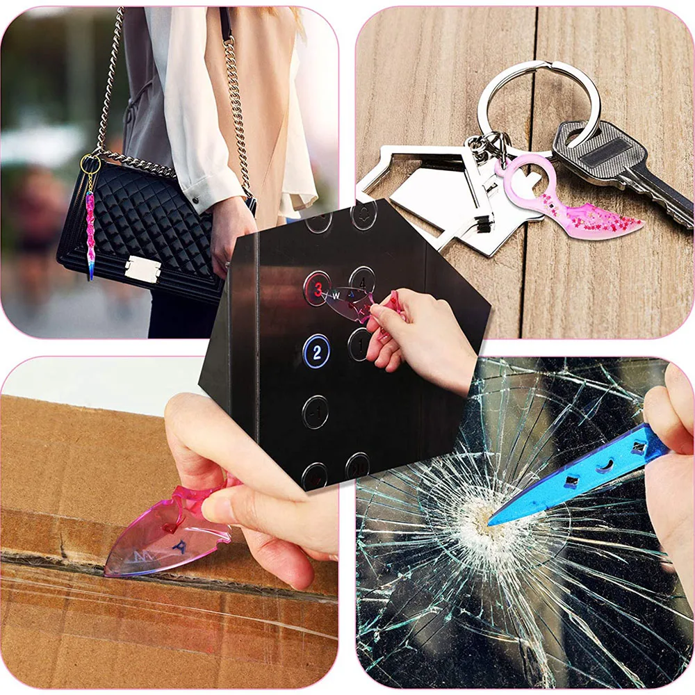 Self-Defense Toys Silicone Mold Portable Magic Wand Silicone Keychain Tools DIY Pendant Crafts Crystal  Epoxy Resin Mold thumbnail 5