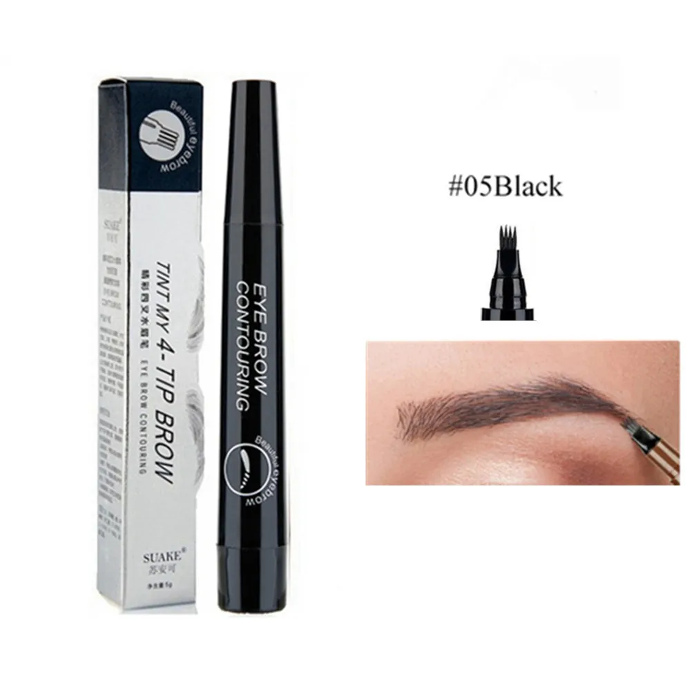 4D Microblading Eyebrow Pen 4 Forks Tip Eyebrow Tattoo Pencil Long Lasting Fine Sketch Liquid Eye Brow Make Up thumbnail 6