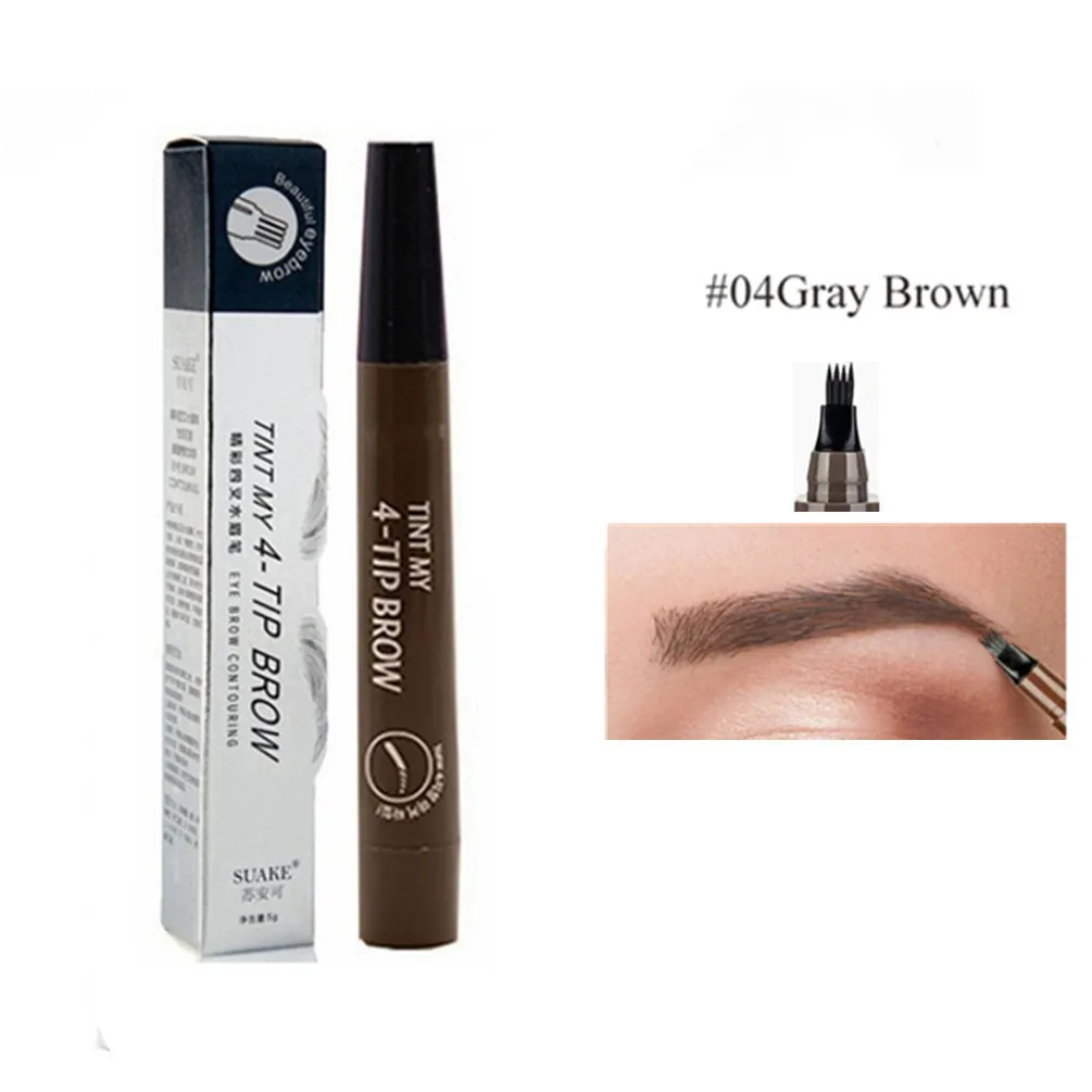 4D Microblading Eyebrow Pen 4 Forks Tip Eyebrow Tattoo Pencil Long Lasting Fine Sketch Liquid Eye Brow Make Up thumbnail 5