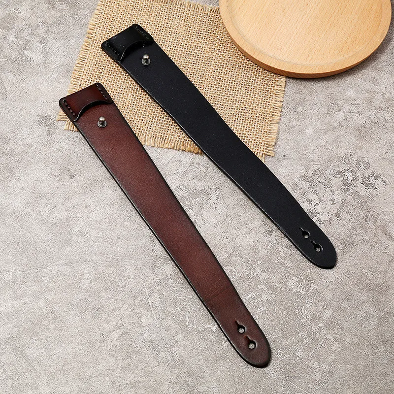 KOtik Vintage Irregular Men Genuine Leather Bracelets Wide Brown Cuff Wrap Bracelets&Bangles Punk Wristband Women Men Jewelry thumbnail 6