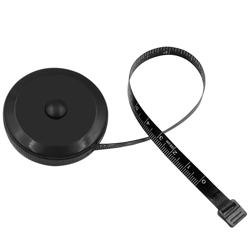 1.5m 60inch Black Double Sided Measuring Tape Auto Retractable Tools ABS Flexible Sewing Mini Measuring Tape thumbnail 3
