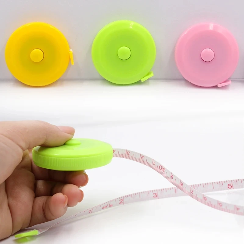 1.5m 60inch Black Double Sided Measuring Tape Auto Retractable Tools ABS Flexible Sewing Mini Measuring Tape thumbnail 2