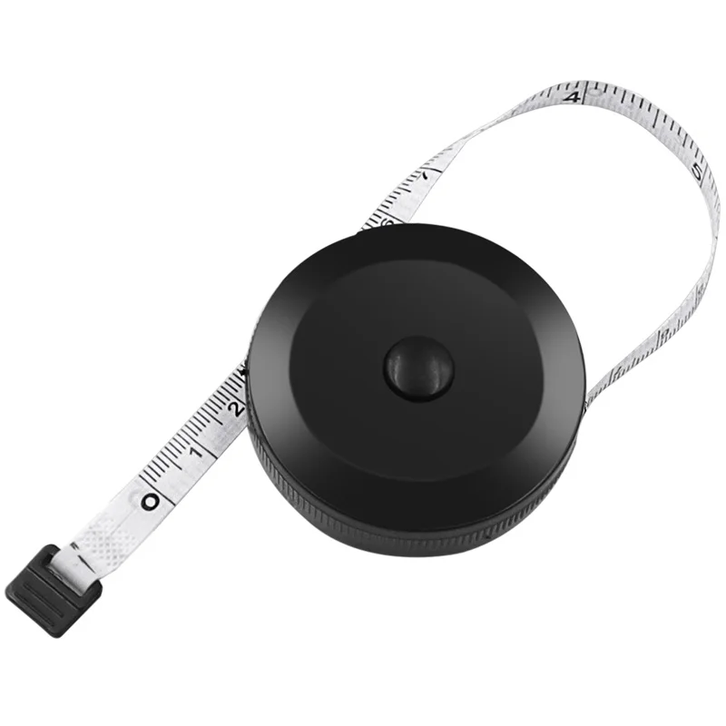 1.5m 60inch Black Double Sided Measuring Tape Auto Retractable Tools ABS Flexible Sewing Mini Measuring Tape thumbnail 5