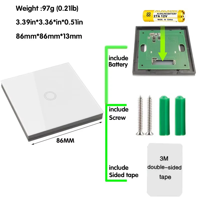 Mini WIFI Smart Light Switch Tuya Smart Life APP Wall Panels Touch Switch 433Mhz DIY Relay Module Timer Voice Google Home Alexa thumbnail 6