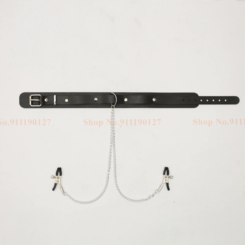 Sex Toys Slave Leather Collar Nipple Clitoris Chain Bdsm Bondage Adults Products Erotic Accessories Sex Toys For Couples Woman thumbnail 6