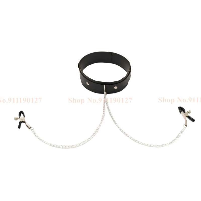 Sex Toys Slave Leather Collar Nipple Clitoris Chain Bdsm Bondage Adults Products Erotic Accessories Sex Toys For Couples Woman thumbnail 2