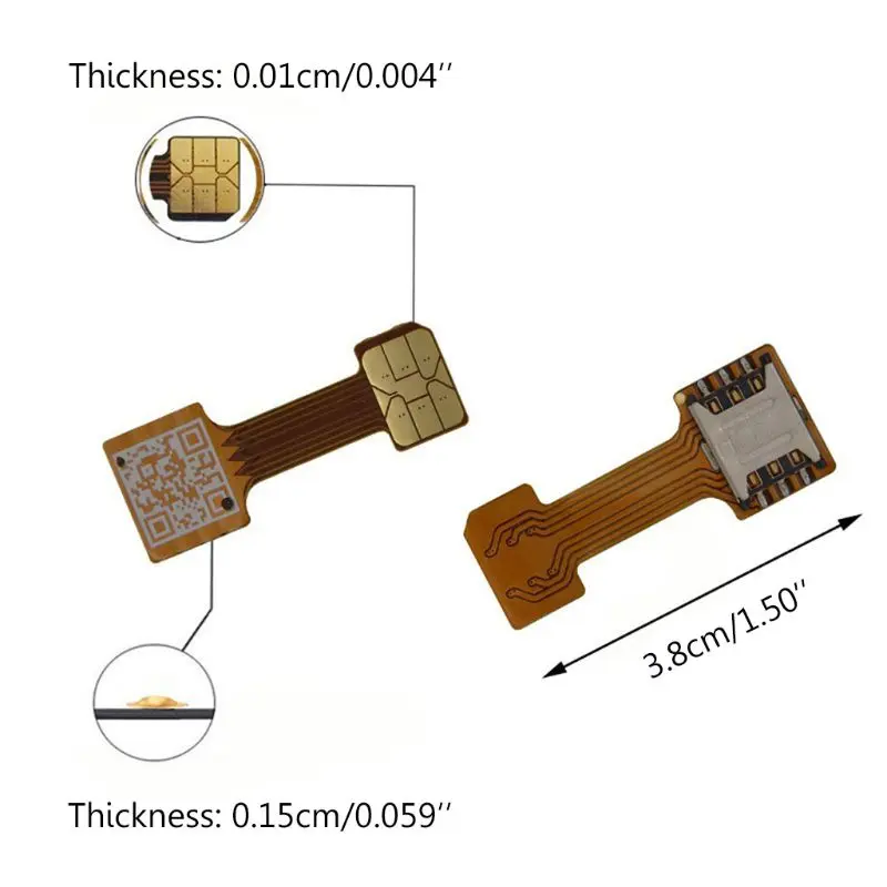 Hybrid Double Dual SIM Card Micro SD Adapter for Android Phone Extender Nano to NAMO For Huawei Hornor MI Samsung etc. thumbnail 3