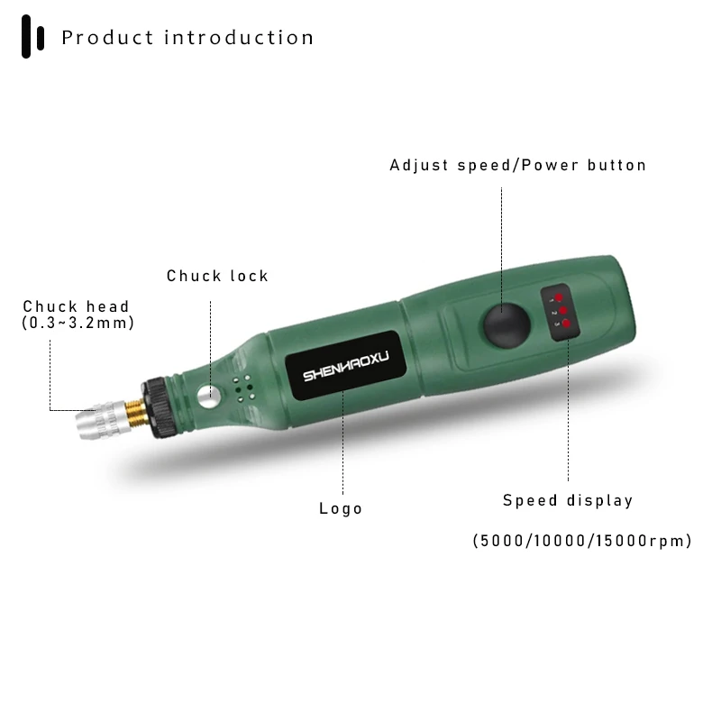 100V~240V Mini Electric Drill Power Tools Multifunctional Grinder 3-Speed Engraving Pen with Grinding Accessories Set for Dremel thumbnail 2