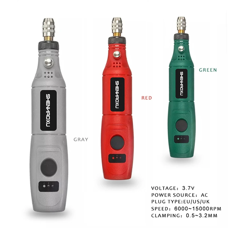 100V~240V Mini Electric Drill Power Tools Multifunctional Grinder 3-Speed Engraving Pen with Grinding Accessories Set for Dremel thumbnail 3