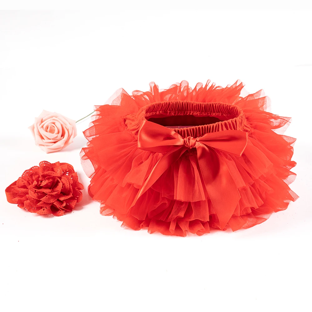 Baby Girls Tulle Tutu Bloomers Infant Newborn Diapers Cover 2pcs Short Skirts+Headband Set Girls Skirts Rainbow Baby Skirt thumbnail 6
