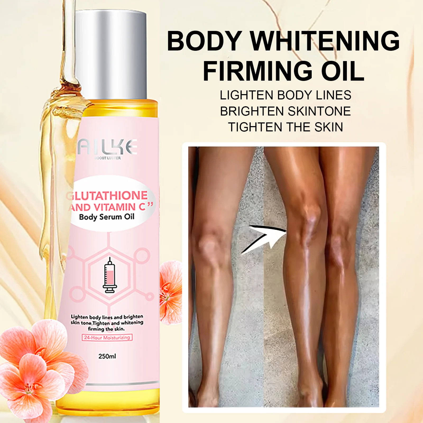 AILKE Whitening Moisturizing Korean Facial And Body Lotion, Reduce Melanin Wrinkles, Vitamin C Dark Spots Remove Skin Care Cream thumbnail 5