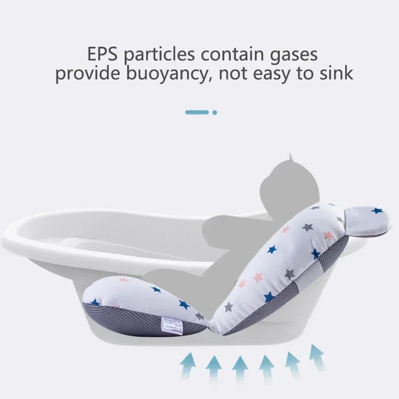 Portable Baby Bathtub Pad Ajustable Bath Tub Shower Cushion Newborn Support Seat Mat Foldable Baby Bath Seat Floating Water Pad thumbnail 2