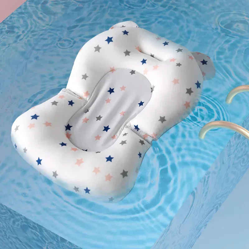 Portable Baby Bathtub Pad Ajustable Bath Tub Shower Cushion Newborn Support Seat Mat Foldable Baby Bath Seat Floating Water Pad thumbnail 5