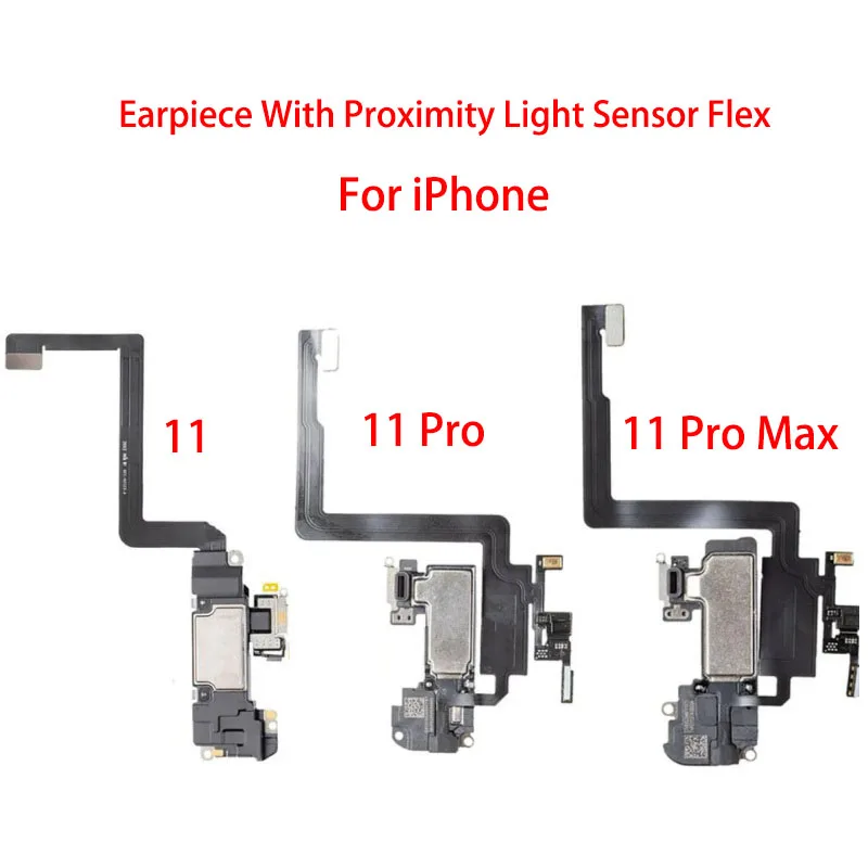 Earpiece With Proximity Light Sensor Flex Cable For iPhone 11 Pro max Ear Speaker Replacement Parts