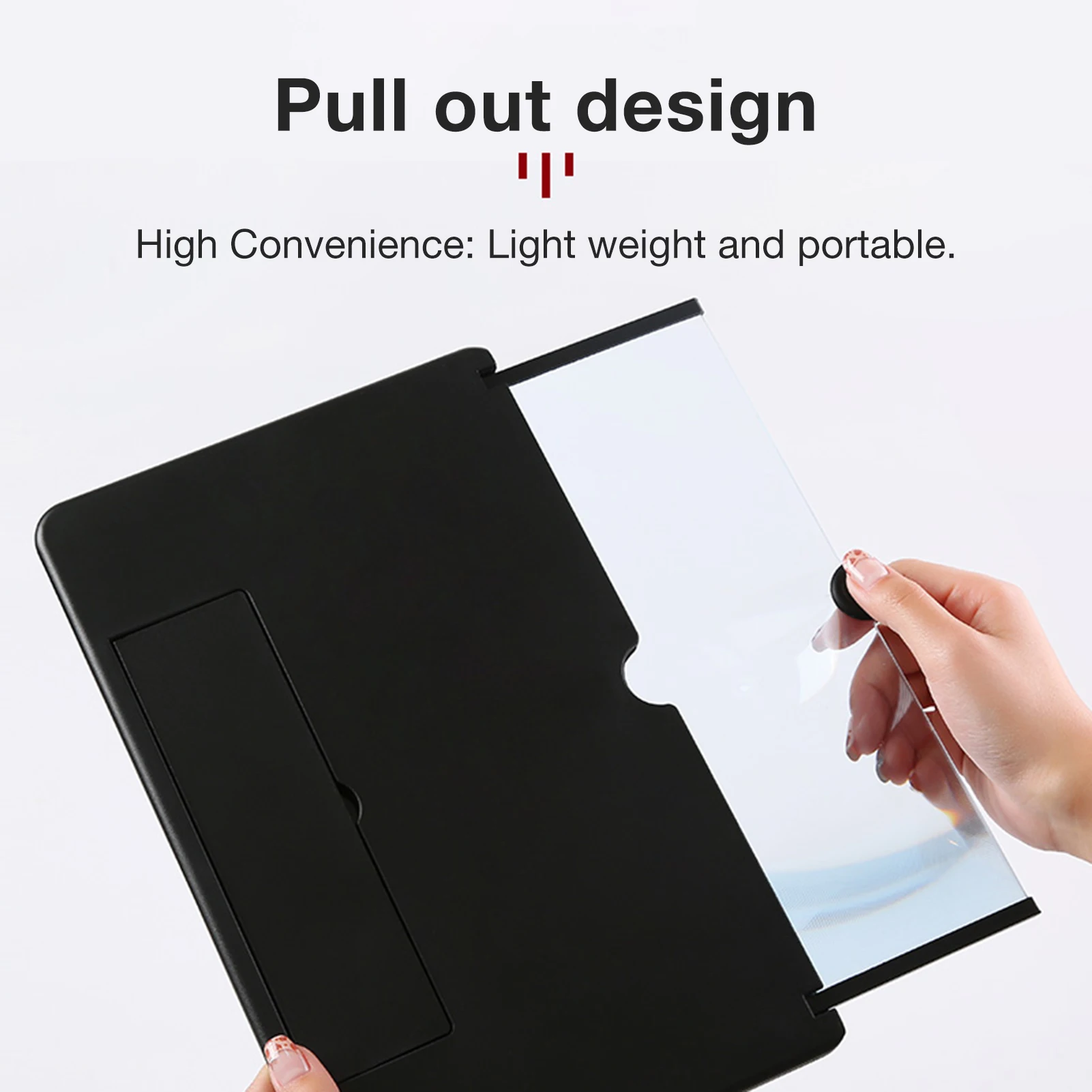 L16 16 inch Mobile Phone Screen Magnifier 3D Enlarger Magnifying  Amplifier Bracket Universal Foldable Desk Phone Holder Stand thumbnail 4