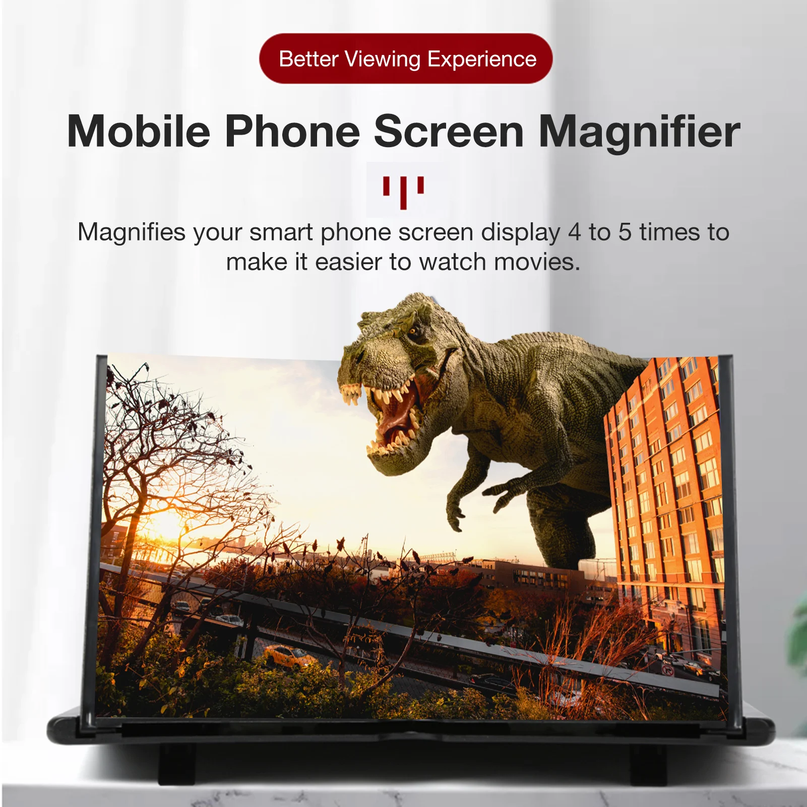 L16 16 inch Mobile Phone Screen Magnifier 3D Enlarger Magnifying  Amplifier Bracket Universal Foldable Desk Phone Holder Stand thumbnail 3