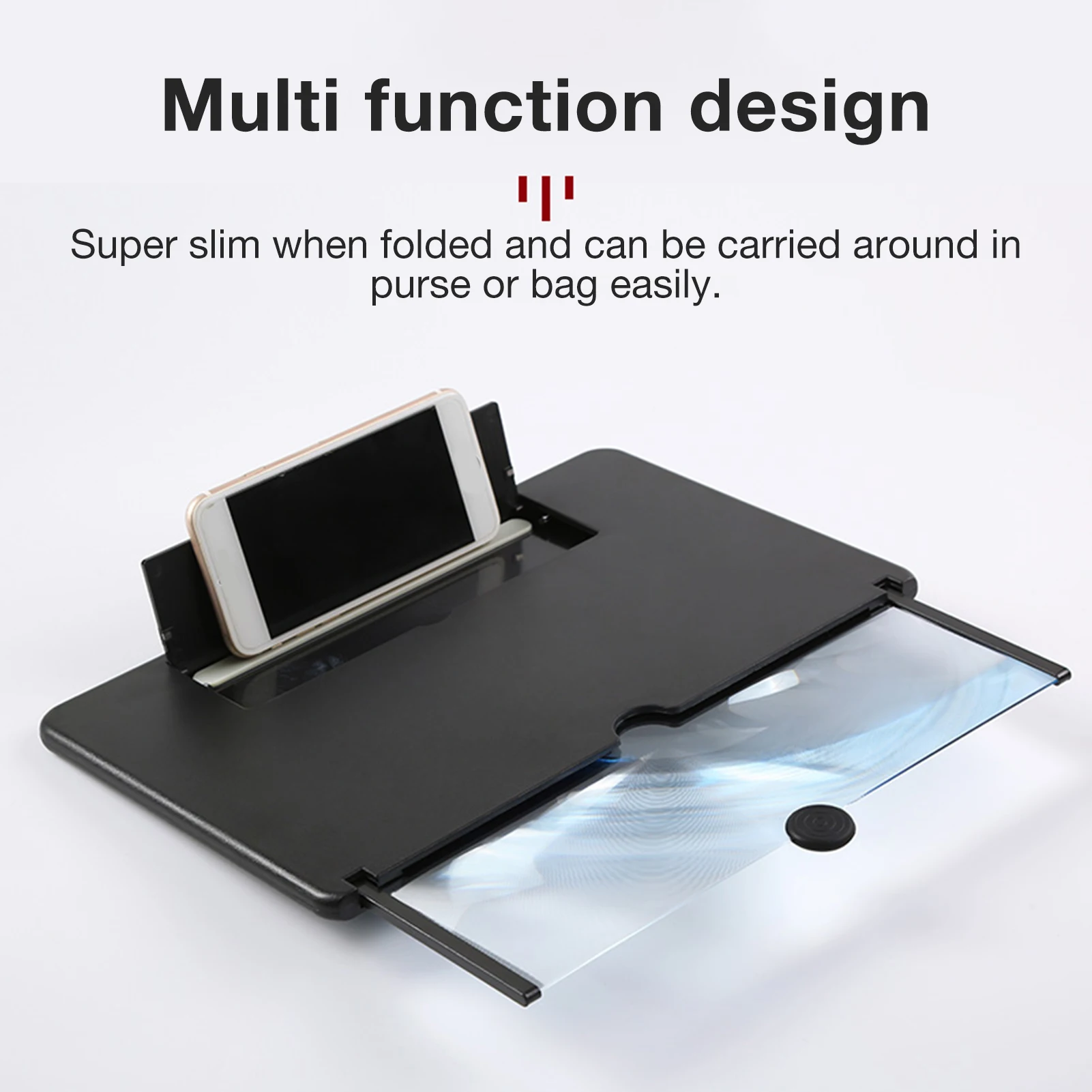 L16 16 inch Mobile Phone Screen Magnifier 3D Enlarger Magnifying  Amplifier Bracket Universal Foldable Desk Phone Holder Stand thumbnail 6