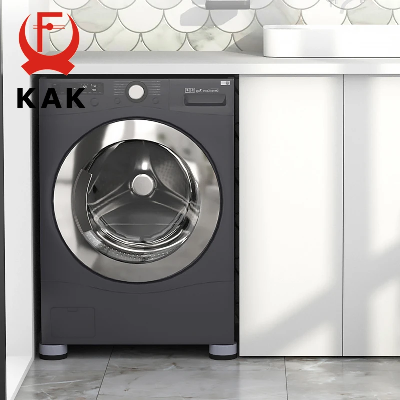 KAK 4PCS Anti Vibration Pads Washer Feet Pad Universal Washing Machine Anti-Skid Roller Kit Furniture Lifting Foot Base Elevate thumbnail 5