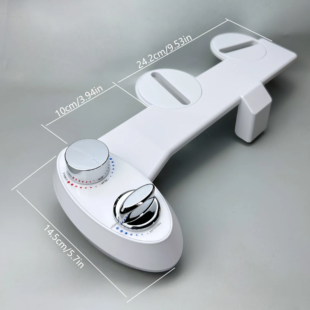 Self Cleaning Bidet Toilet Seat Attachment Bidet Sprayer Cleaner Shattaf Butt Wash Dual Nozzle Bidet thumbnail 5