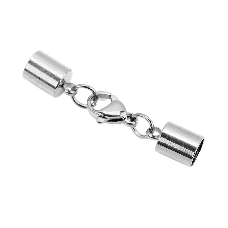 2/5sets 2 3 4 5 6mm Stainless Steel Clasps Hooks For Leather Cord Necklace Gold Color End Caps Connectors for Jewelry Supplies thumbnail 3