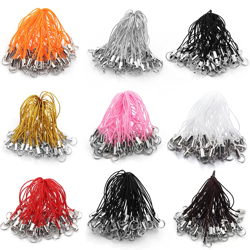 50pcs/lot Hand Wrist Lanyard String Short Grip Lanyard Mobile Phone Strap for USB Flash Drive Keychain ID Badge Holder DIY thumbnail 2