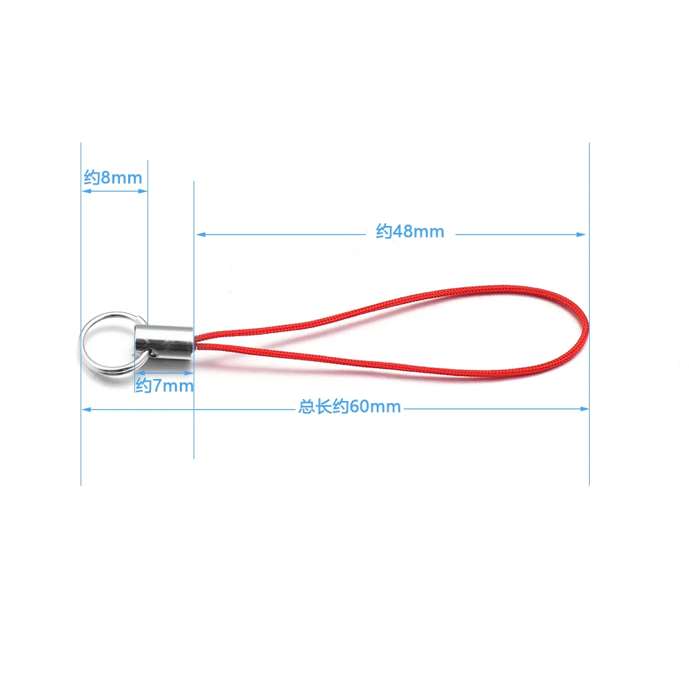 50pcs/lot Hand Wrist Lanyard String Short Grip Lanyard Mobile Phone Strap for USB Flash Drive Keychain ID Badge Holder DIY thumbnail 6
