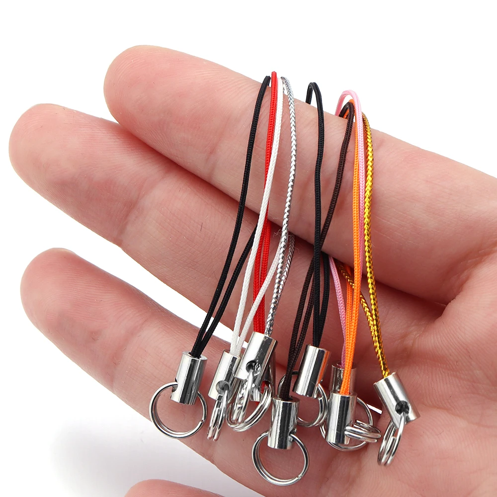 50pcs/lot Hand Wrist Lanyard String Short Grip Lanyard Mobile Phone Strap for USB Flash Drive Keychain ID Badge Holder DIY thumbnail 5