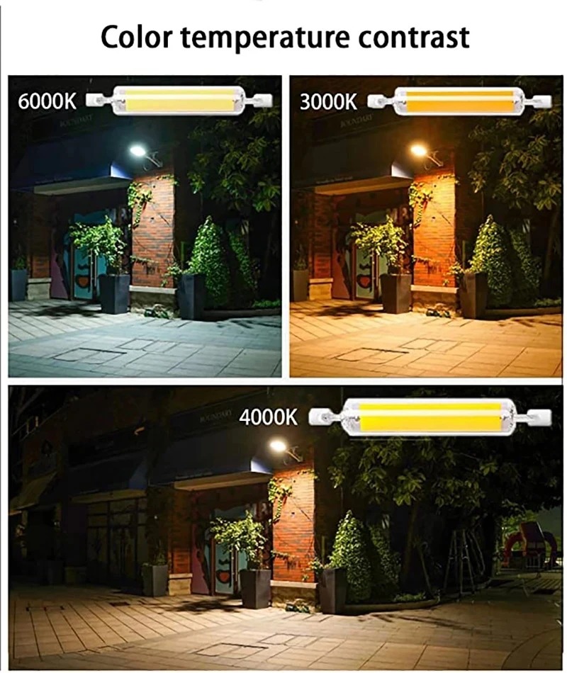 R7S LED Glass Tube 78MM 15W 20W COB Bulb 118MM 30W 40W R7S Corn Lamp J78 J118 AC220V 110V Replace Halogen Light 50W Lampadas thumbnail 6
