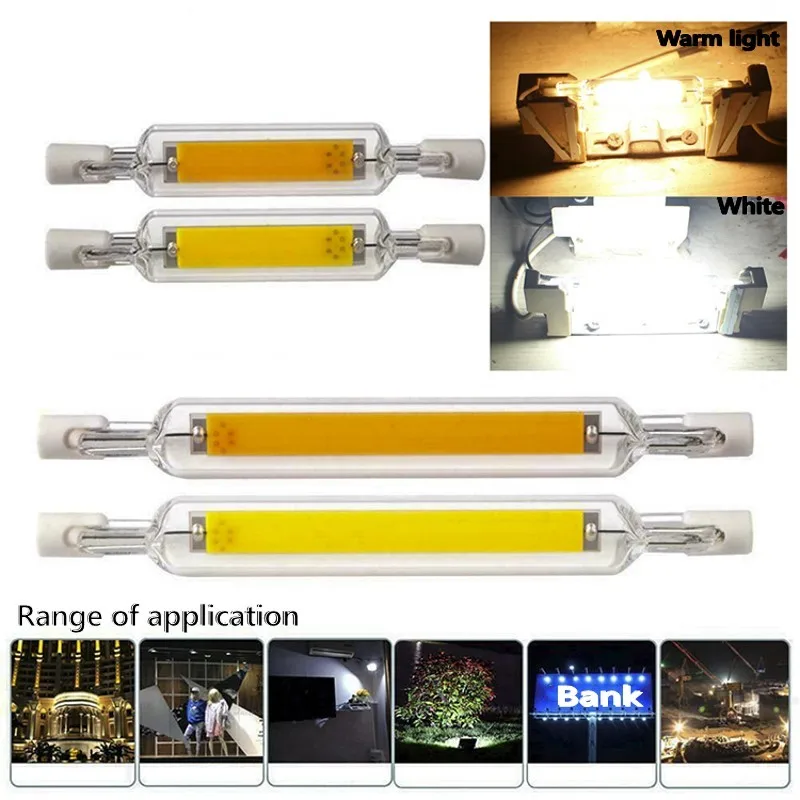R7S LED Glass Tube 78MM 15W 20W COB Bulb 118MM 30W 40W R7S Corn Lamp J78 J118 AC220V 110V Replace Halogen Light 50W Lampadas thumbnail 5