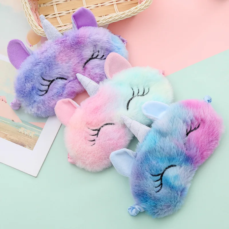 Cartoon Unicorn Party Anime Sleeping Mask Kids Gift Cute Blindfolds Travel Sleep Eye Band Shade Rest Eyepatch