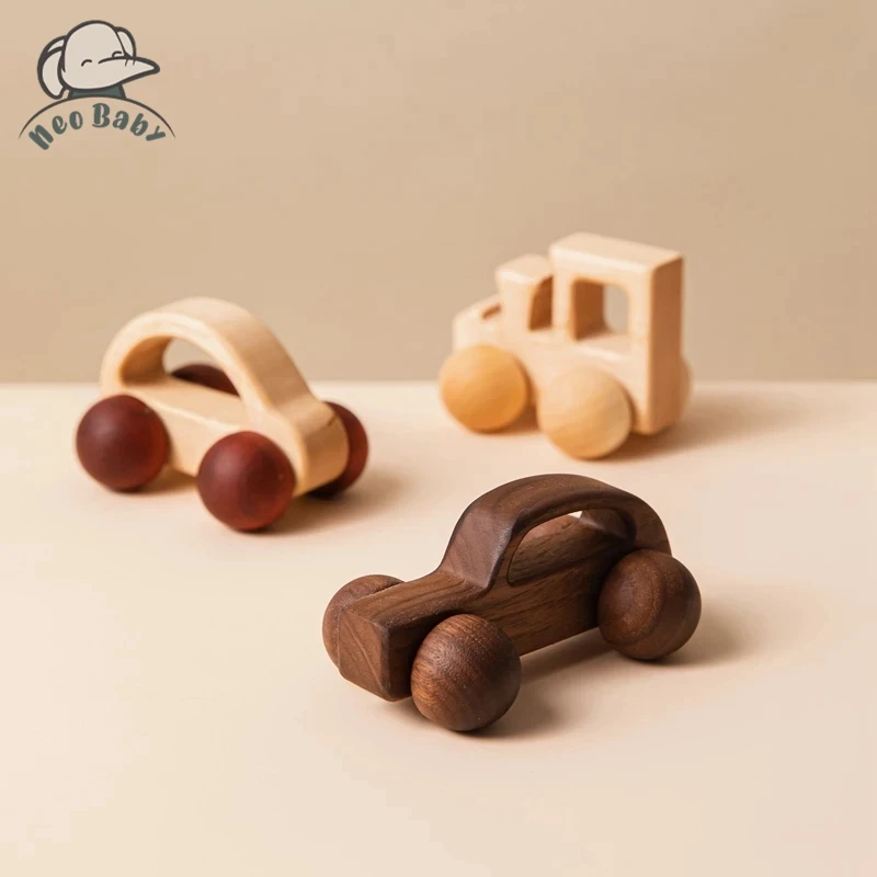 Wooden Child Block For Babies BPA Free Organic Beech Animal Shape Baby Toy Car Montessori Toys Brain Game Handmade Crafts Gifts thumbnail 4