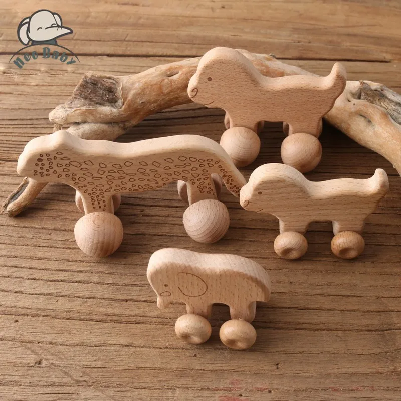 Wooden Child Block For Babies BPA Free Organic Beech Animal Shape Baby Toy Car Montessori Toys Brain Game Handmade Crafts Gifts thumbnail 2