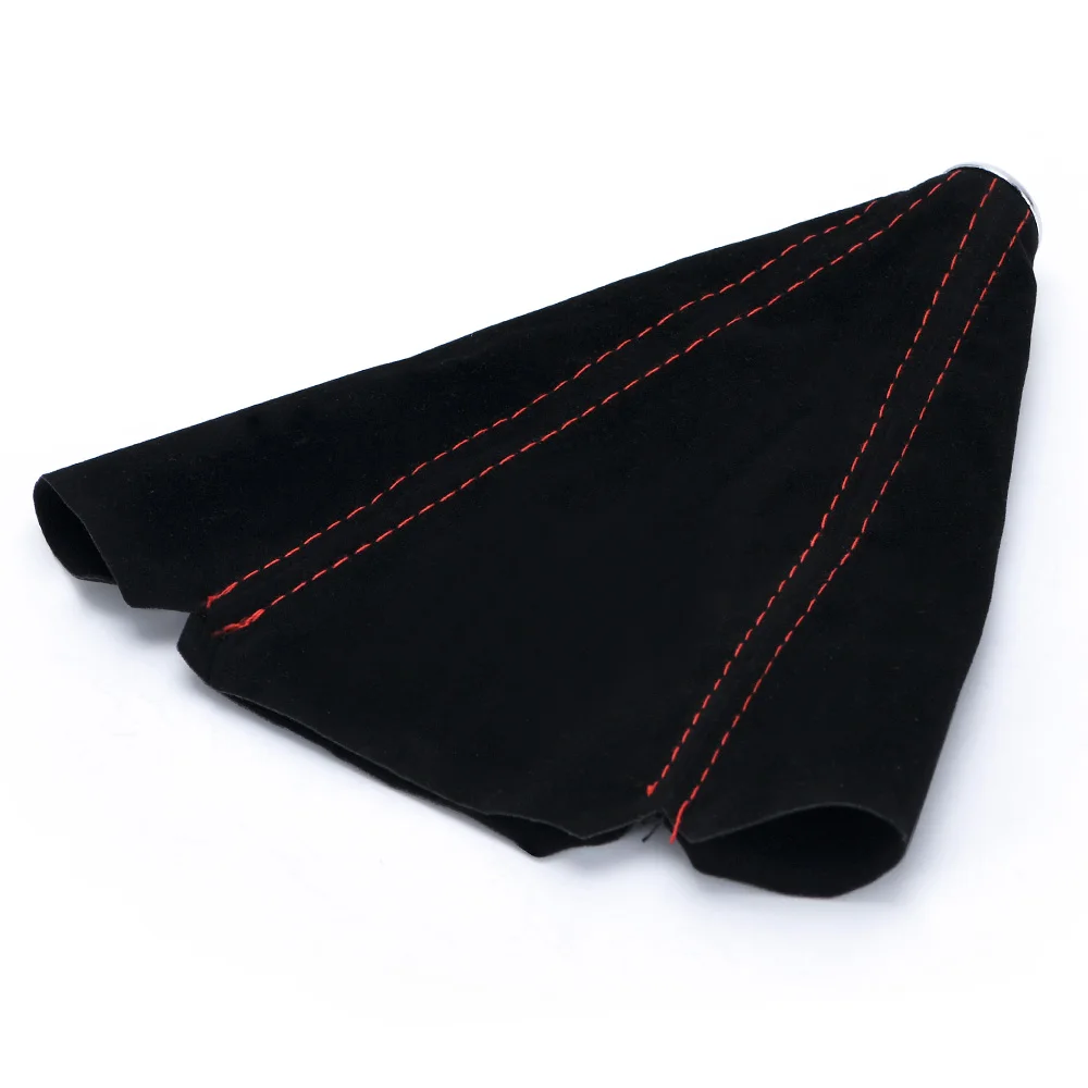 16mm Universal Suede Leather Car Gear Shift Collars Carbon Fiber Auto Car Manual Stick Shifter Knob Gear Shift Boot Cover Gaiter thumbnail 3