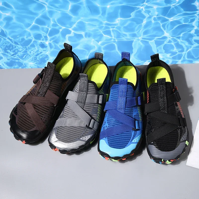 2021 New Men Aqua Shoes Quick Dry Beach Shoes Women Breathable Sneakers Barefoot Upstream Water Footwear Swimming Hiking Sport thumbnail 4