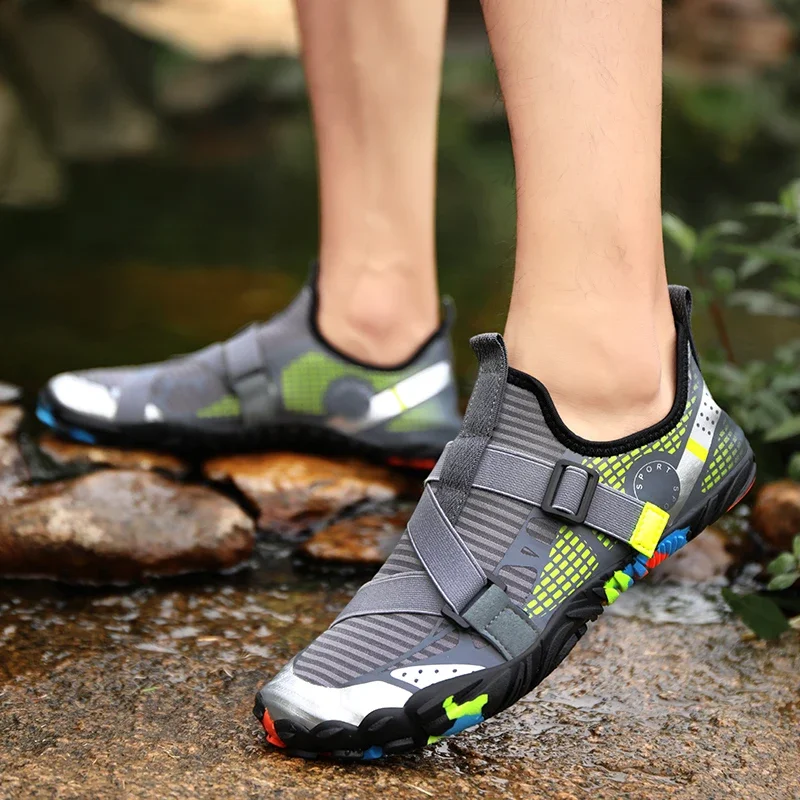 2021 New Men Aqua Shoes Quick Dry Beach Shoes Women Breathable Sneakers Barefoot Upstream Water Footwear Swimming Hiking Sport thumbnail 2