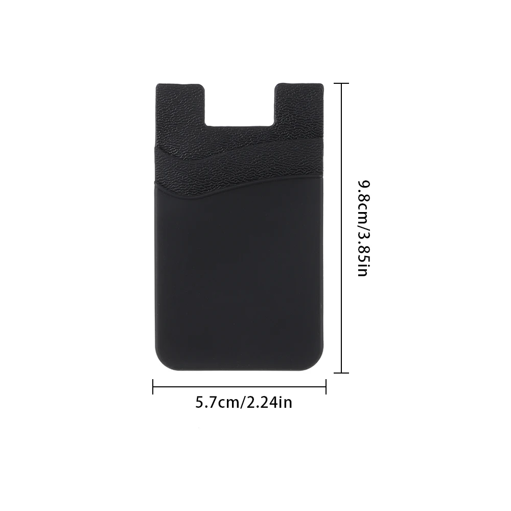 Silicone Phone Card Holder Wallet Case Phone Wallet Stick On Credit Card Holder Phone Pocket for Almost All Cell Phone thumbnail 6